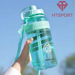 Bình Đựng Nước Thể Thao Tập Gym 2000ml dành cho người lười uống nước có dây đeo và ống hút tiện lợi