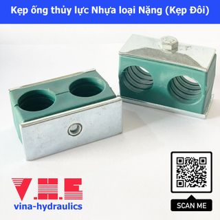 Kẹp ống thủy lực Nhựa loại kẹp đôi