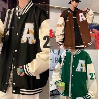 Áo khoác bomber logo thêu chữ A form dưới 70kg