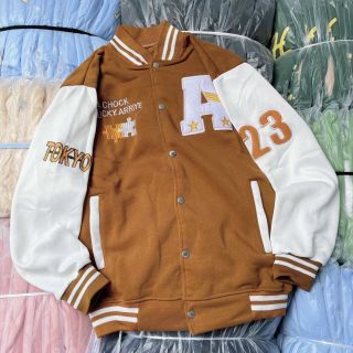 Áo khoác bomber logo thêu chữ A form dưới 70kg