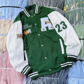 Áo khoác bomber logo thêu chữ A form dưới 70kg
