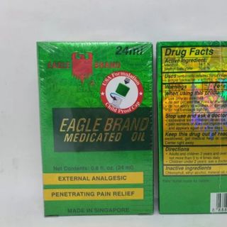 Dầu Gió Xanh Con Ó 2 Nắp SINGAPORE 24ML