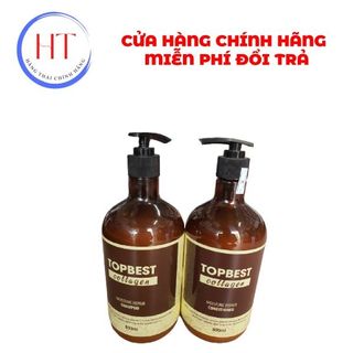 Cặp dầu gội phục hồi hư tổn cho tóc khô Topbest 800ml dùng trong salon tóc