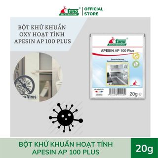 Bột khử khuẩn oxy hoạt tính APESIN AP 100 Plus NHẬP KHẨU ĐỨC tẩy sạch bề mặt không có mùi khó chịu 20g