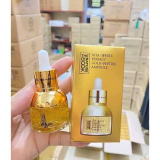 [HOT] Ampoule vàng 24K dưỡng trắng da Nature Book Hàn Quốc-Vita White Perfect Gold Peptide Ampoule giá sỉ