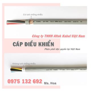 Cáp điều khiển 7 lõi 7x0.5, 7x0.75, 7x1.0, 7x1.5mm2 Altek Kabel giá sỉ