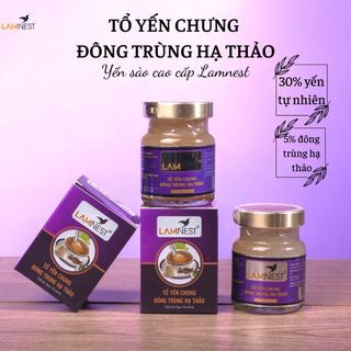 Yến Sào LamNest đông trùng hạ thảo (30% yến tươi ) tổ yến chưng giúp tăng cường sức đề kháng