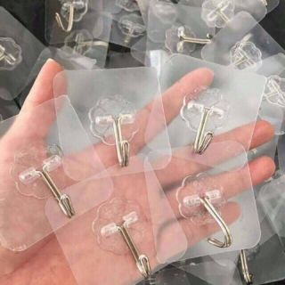 Móc Dán Tường c Treo Đồ Trong Suốt - Móc Dính Cường Lực Thần Thánh Siêu Dính Đa Năng Chumdecor