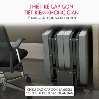 Giường Gấp Văn Phòng - Giường ngủ trưa gấp gọn , đệm êm, vải cotton, khung thép chắc chắn, khung thép dày chắc chắn chịu lực tốt - Giường xếp gấp gọn tiết kiệm không gian