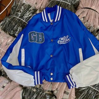 Áo khoác dù croptop mỏng cánh dơi logo GB form đẹp