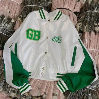 Áo khoác dù croptop mỏng cánh dơi logo GB form đẹp