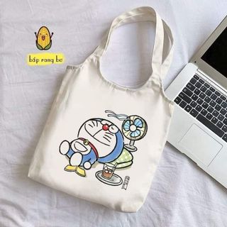 Túi vải canvas Orange Girl quai tròn
