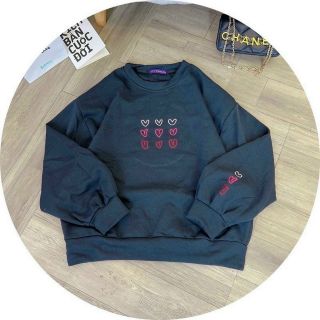 Áo sweater tay phồng cánh dơi thêu 9 hình lÁ form dưới 65kg