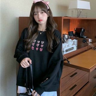 Áo sweater tay phồng cánh dơi thêu 9 hình lÁ form dưới 65kg