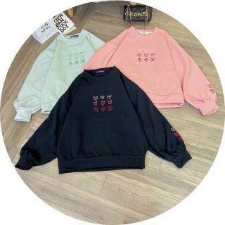 Áo sweater tay phồng cánh dơi thêu 9 hình lÁ form dưới 65kg