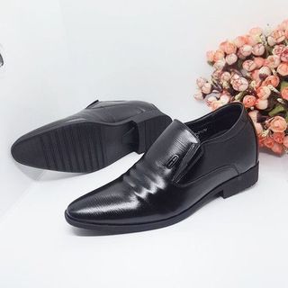Giày tây nam tăng chiều cao, tăng 7 cm, đế độn tăng chiều cao, da bò thật 100%, đế khâu chắc chắn,được kiểm tra hàng - GTC-001