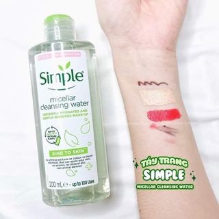 Nước tẩy trang Simple Micellar Cleansing Water 200Ml