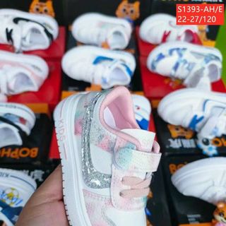 Giày Thể Thao trẻ em Chất Da Phối Vải Thoáng Khí S1393