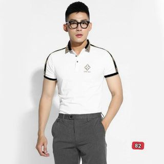 Áo thun cổ tròn phối logo