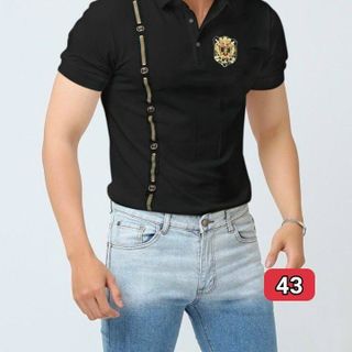 Áo thun cổ tròn phối logo