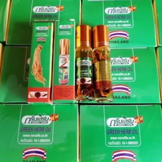 Dầu Gió Lăn Thảo Dược và Nhân Sâm (NEW) GREEN HERB OIL - Thái Lan chuẩn