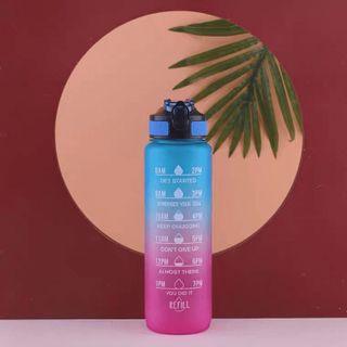 [DG103] Bình Nước Refill Có Vạch Báo Giờ 1 Lít