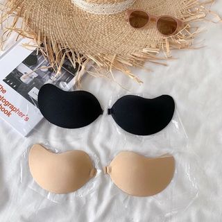 Áo dán nâng ngực tạo khe hình xoài P32 - Miếng dán ngực cài trước silicon bọc vải có đệm mỏng keo dán siêu chắc sử dụng được nhiều lần