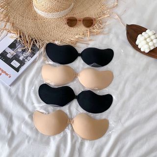 Áo dán nâng ngực tạo khe hình xoài P32 - Miếng dán ngực cài trước silicon bọc vải có đệm mỏng keo dán siêu chắc sử dụng được nhiều lần