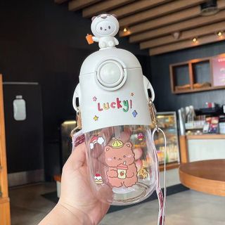 [DG104] Bình Nước Ngộ Nghĩnh 600ML Có Quai Đeo