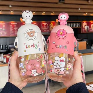 [DG104] Bình Nước Ngộ Nghĩnh 600ML Có Quai Đeo