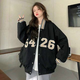 Áo khoác dù kiểu bomber logo 54 26 cá tính, thời trang