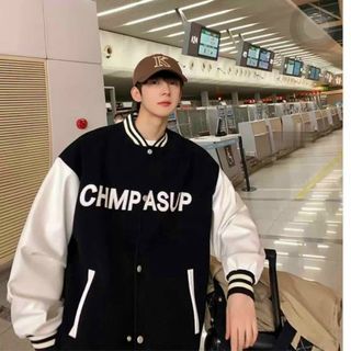 Áo khoác dù bomber logo chữ CHMPASUP