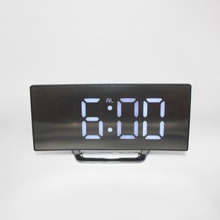 Đồng hồ led để bàn, đồng hồ báo thức điện tử với tính năng NIGHT và SNOOZE cao cấp màn hình cong