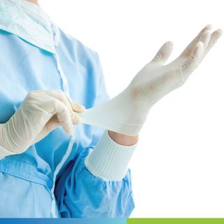 Găng Tay Y Tế SSG Nitrile Exam Gloves không bột, màu trắng 1 Hộp 100 chiếc (size S/ M/ L)
