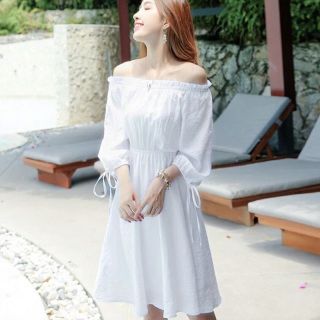 Đầm trễ vai dây rút thời trang XK1547