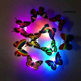 Đèn ngủ LED nhiều màu hình bướm dán tường trang trí phòng ngủ