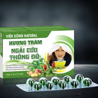 VIÊN XÔNG NATURAL 11 Vị Thảo Dược Giúp Thông Mũi, Giải Cảm, Giảm Ho