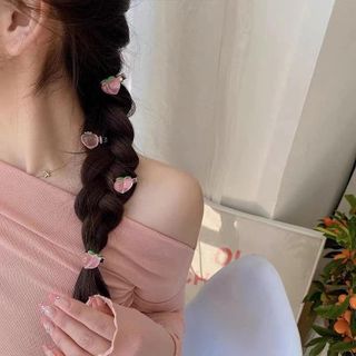 Kẹp tóc hình trái tim/ quả đào/ nơ/ trái tim thời trang cho nữ