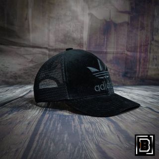 Nón A-di-das Nhung Đen Phối Lưới Cap, nón kết cao cấp