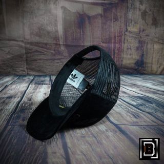 Nón A-di-das Nhung Đen Phối Lưới Cap, nón kết cao cấp