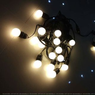 Đèn dây trang trí ngoài trời 3.5m 10 ĐUI, 5M 10 đui,10m 20 ĐUI kín nước (IP65)