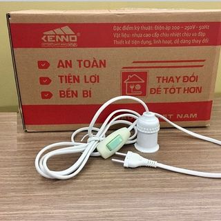 Đui đèn liền dây DS6 có công tắc dây dài 2.5m hàng BH chính hãng