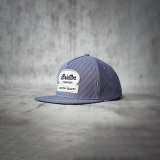 Mũ kết cao cấp Brixton Xanh Sọc Trắng Snapback