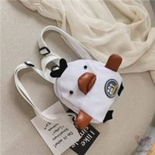 Ba Lô Vải Canvas Hình Chú Vịt Vàng Hoạt Hình Đáng Yêu Dành Cho Trẻ Em