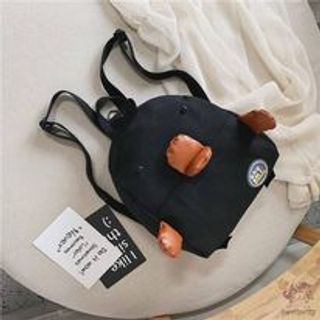 Ba Lô Vải Canvas Hình Chú Vịt Vàng Hoạt Hình Đáng Yêu Dành Cho Trẻ Em