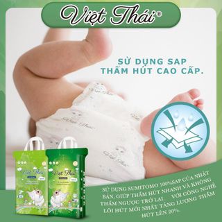 Hàng Việt Nam Chất Lượng Cao Tã Bỉm Việt Thái Natural chứa oliu chống hăm hiệu quả S72/M66/M64/L58/L58/XL52/XXL50/XXXL46