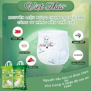 Hàng Việt Nam Chất Lượng Cao Tã Bỉm Việt Thái Natural chứa oliu chống hăm hiệu quả S72/M66/M64/L58/L58/XL52/XXL50/XXXL46