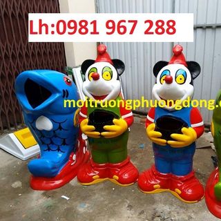 Mô thùng rác hình con vật , thùng rác hình con thú