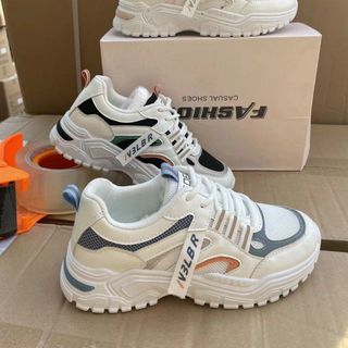Giày thể thao nữ Da PU phối vải thoáng khí S293