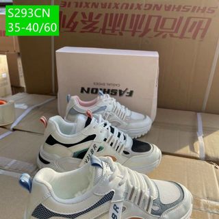 Giày thể thao nữ Da PU phối vải thoáng khí S293